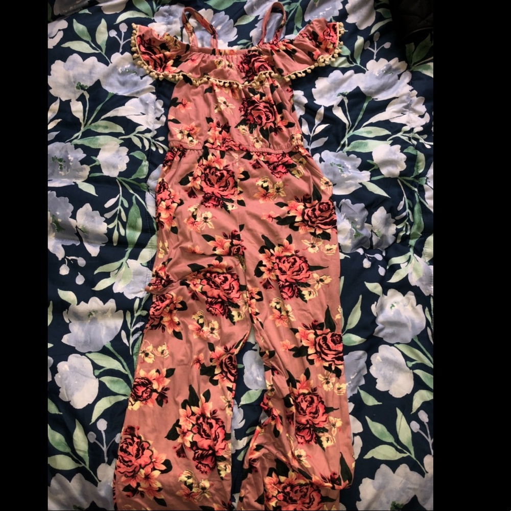 Girls Flower Jumpsuit
